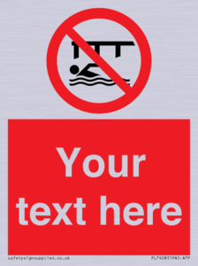 Custom Do not swim in the vicinity of piers